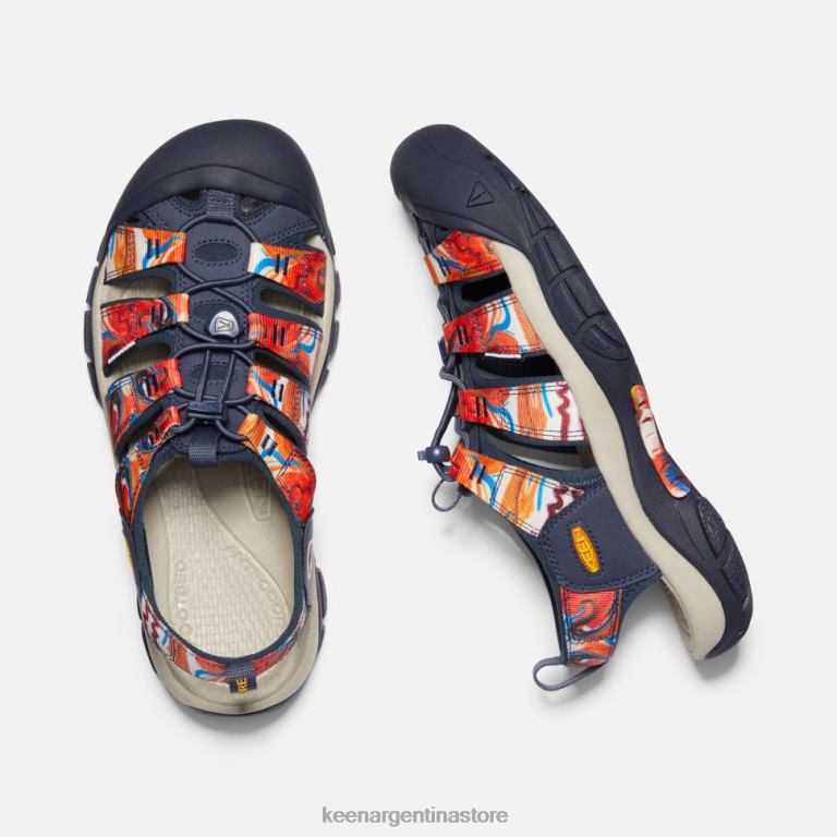 LZZND405 maravilloso naranja-azul marino Keen newport x al aire libre afro