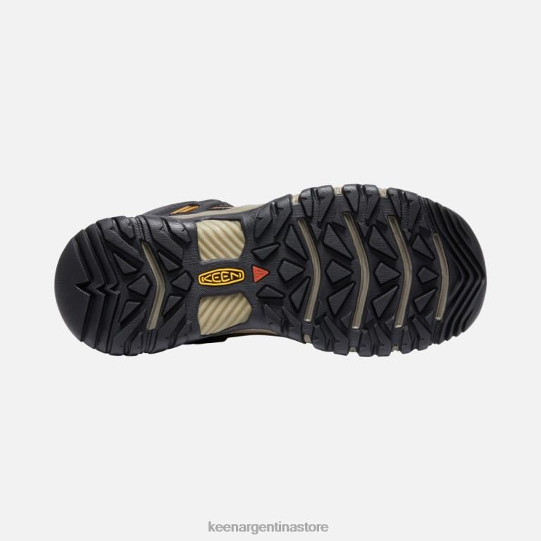 LZZND478 bisonte-marrón dorado Keen Bota impermeable Ridge Flex ancha