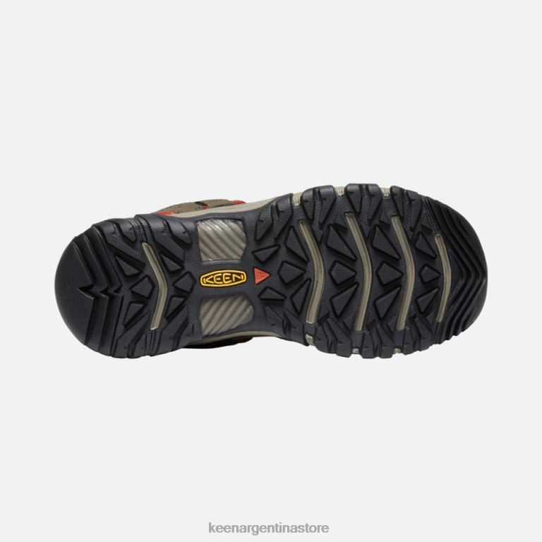 LZZND504 salsa de tomate-mberwolf Keen Ridge Flex impermeable ancho