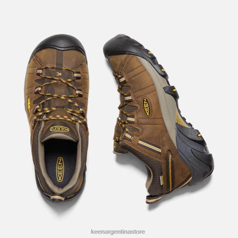 LZZND252 cascada marrón-amarillo dorado Keen zapatos de senderismo impermeables targhee ii de ajuste ancho