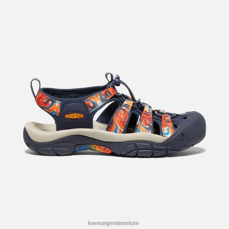 LZZND407 maravilloso naranja-azul marino Keen newport x al aire libre afro