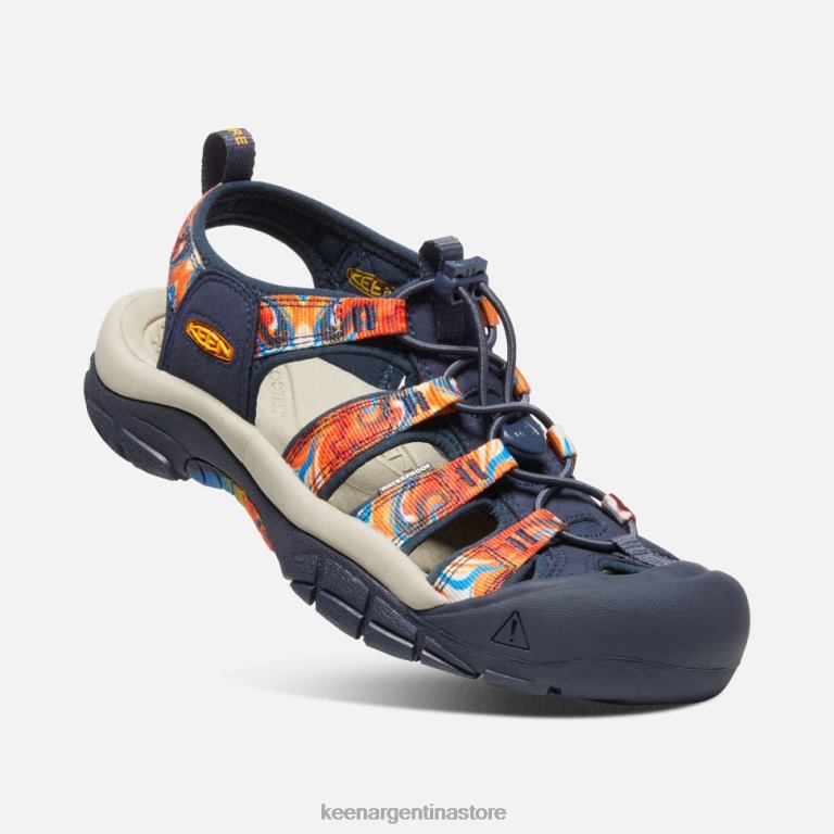 LZZND407 maravilloso naranja-azul marino Keen newport x al aire libre afro