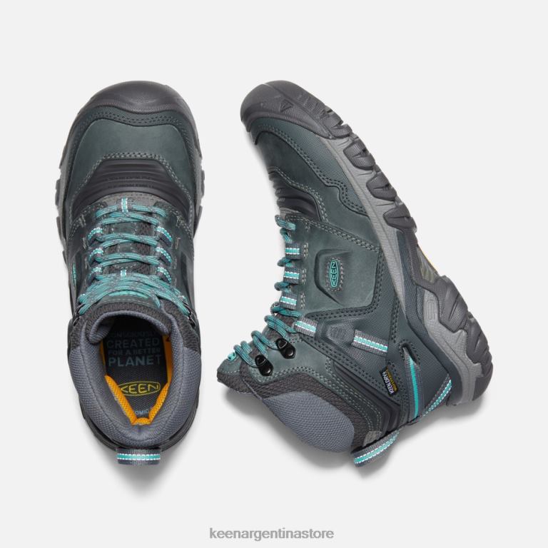 LZZND177 porcelana gris acero Keen botas de montaña impermeables ridge flex