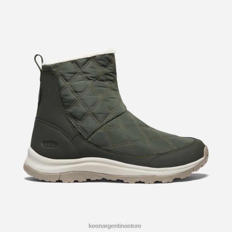 LZZND196 colofonia-oliva oscuro Keen bota sin cordones impermeable invernal terradora ii