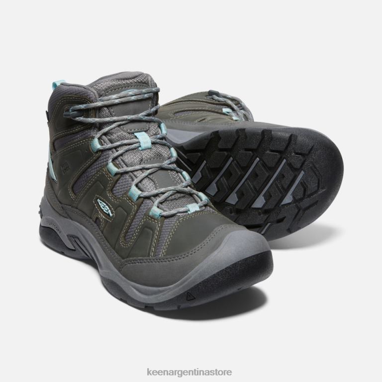 LZZND317 gris acero-azul nube Keen bota impermeable circadia ancha