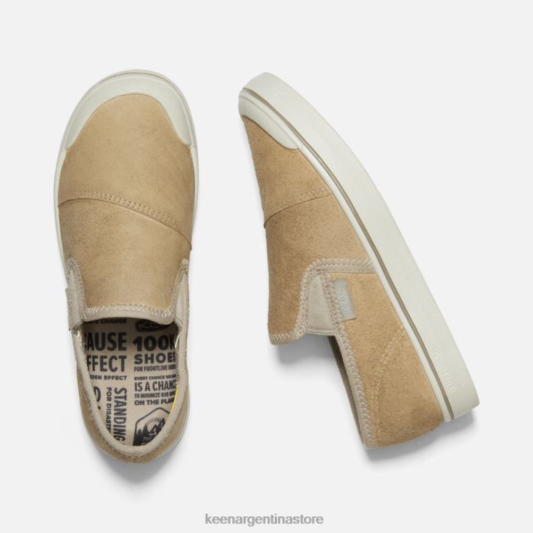 LZZND327 abedul beige-plateado Keen zapatos sin cordones de cuero cosecha elsa