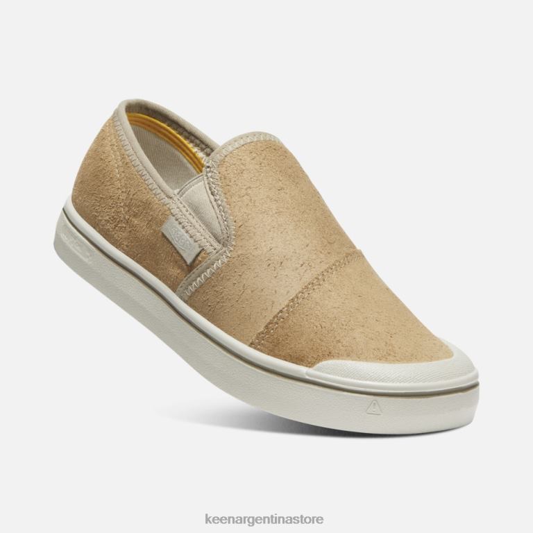 LZZND327 abedul beige-plateado Keen zapatos sin cordones de cuero cosecha elsa