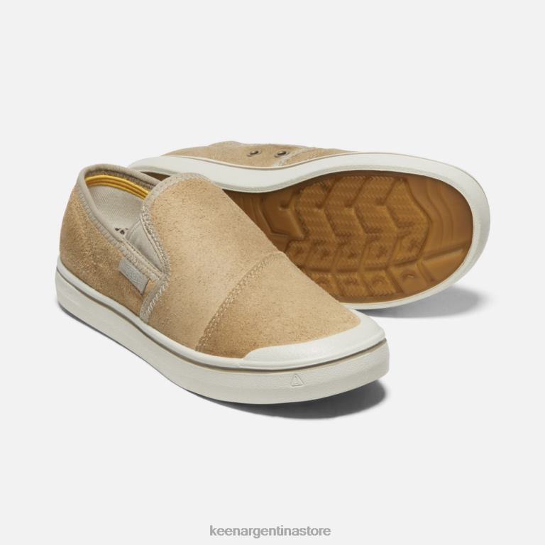 LZZND327 abedul beige-plateado Keen zapatos sin cordones de cuero cosecha elsa