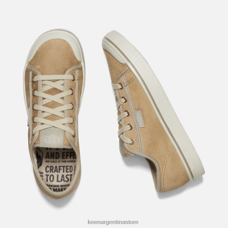 LZZND328 abedul beige-plateado Keen zapatilla de cuero cosecha elsa