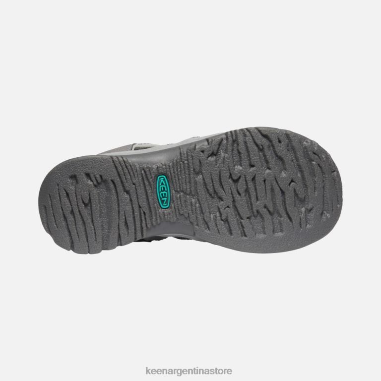 LZZND55 gris medio-verde pavo real Keen susurro