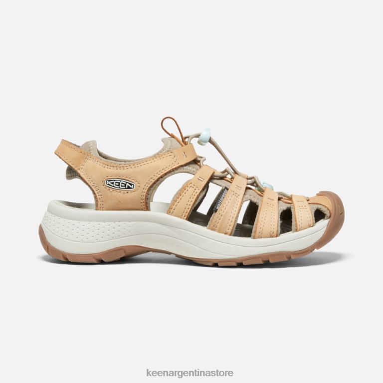 LZZND69 vidrio azul Keen sandalia astoria west de piel