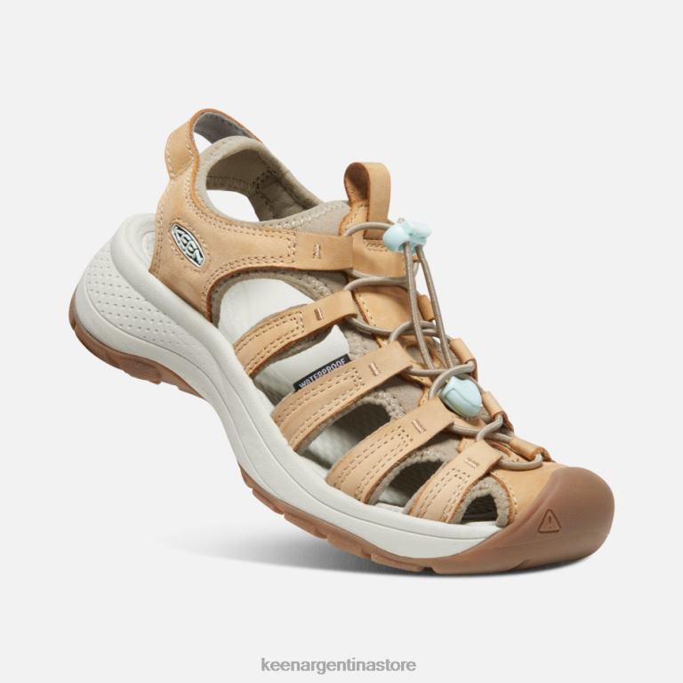 LZZND69 vidrio azul Keen sandalia astoria west de piel