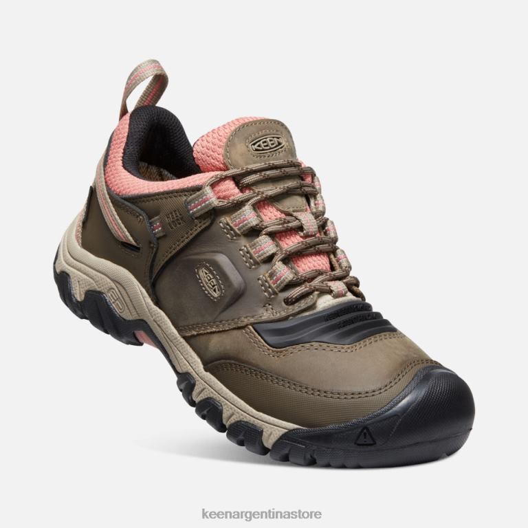 LZZND129 polvo de ladrillo Timberwolf Keen zapatos de senderismo impermeables ridge flex