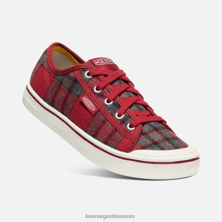 LZZND352 dalia roja a cuadros rojos Keen zapatilla elsa v