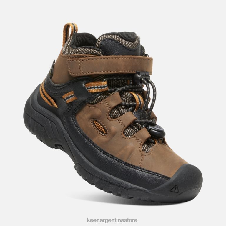 LZZND534 marrón dorado tierra oscuro Keen bota impermeable little 'targhee