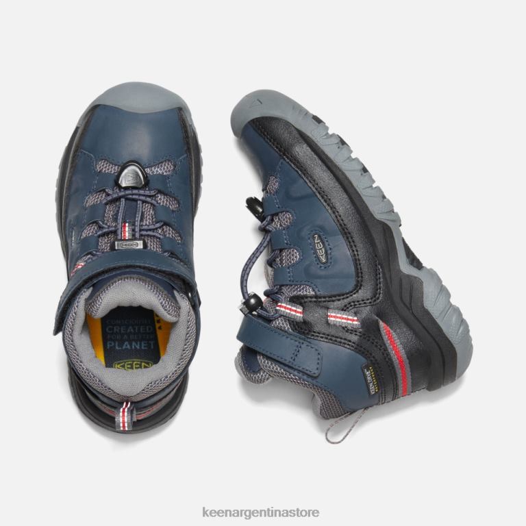 LZZND537 Noches azules-alfombra roja. Keen bota impermeable little 'targhee