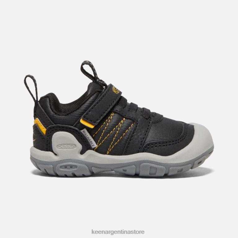 LZZND553 amarillo intenso negro Keen Zapatilla con visera nudosa para niño en negro y amarillo
