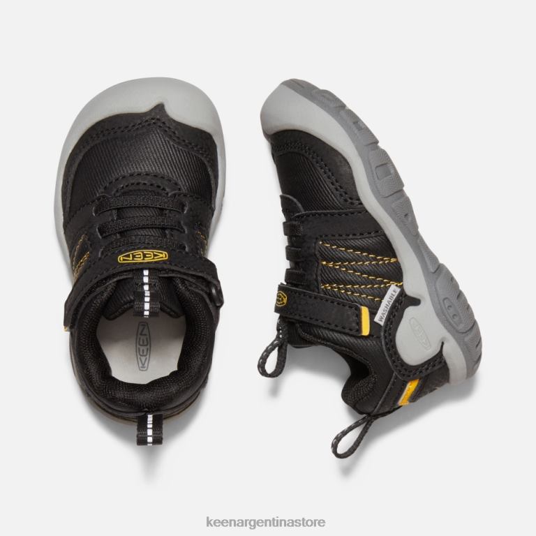LZZND553 amarillo intenso negro Keen Zapatilla con visera nudosa para niño en negro y amarillo