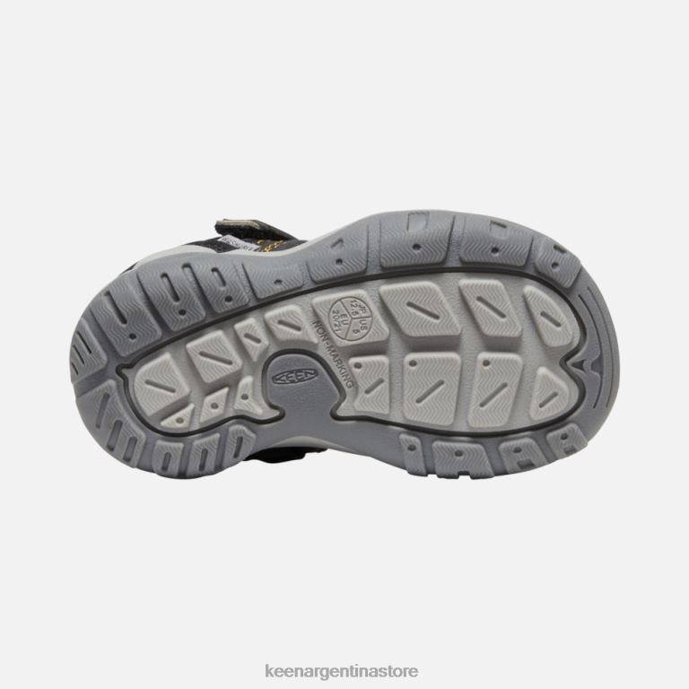 LZZND553 amarillo intenso negro Keen Zapatilla con visera nudosa para niño en negro y amarillo