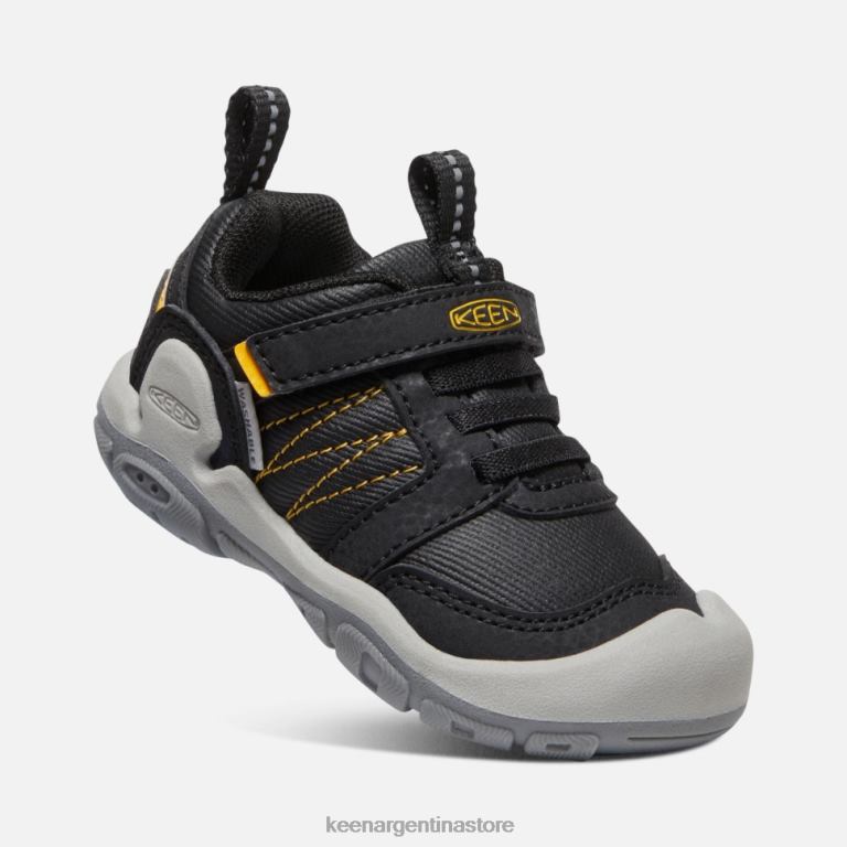 LZZND553 amarillo intenso negro Keen Zapatilla con visera nudosa para niño en negro y amarillo