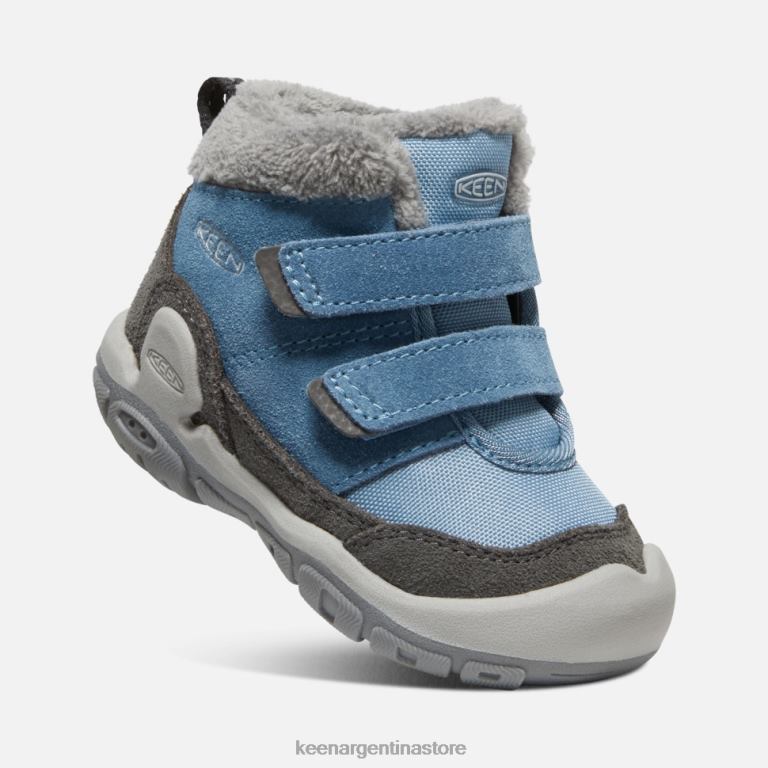 LZZND572 sombra azul imán Keen Chukka con doble tira y nudo para niños pequeños