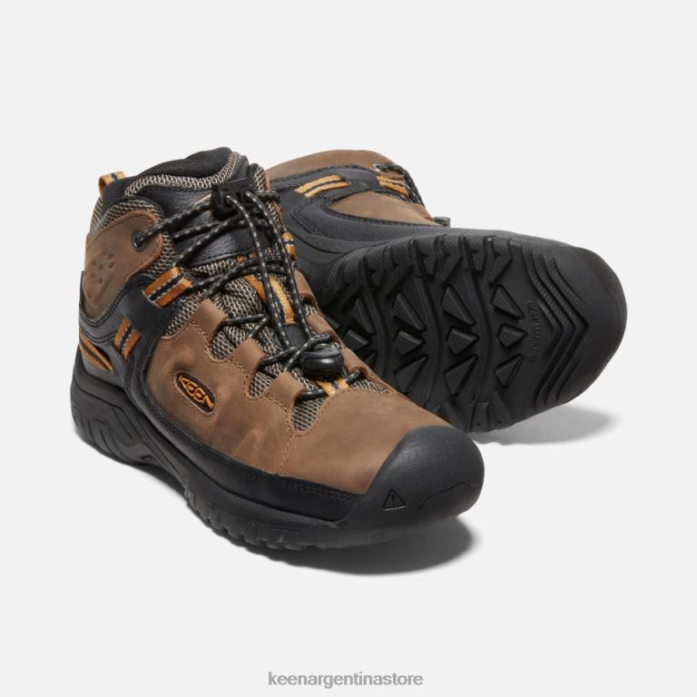 LZZND523 marrón dorado tierra oscuro Keen bota impermeable targhee grande