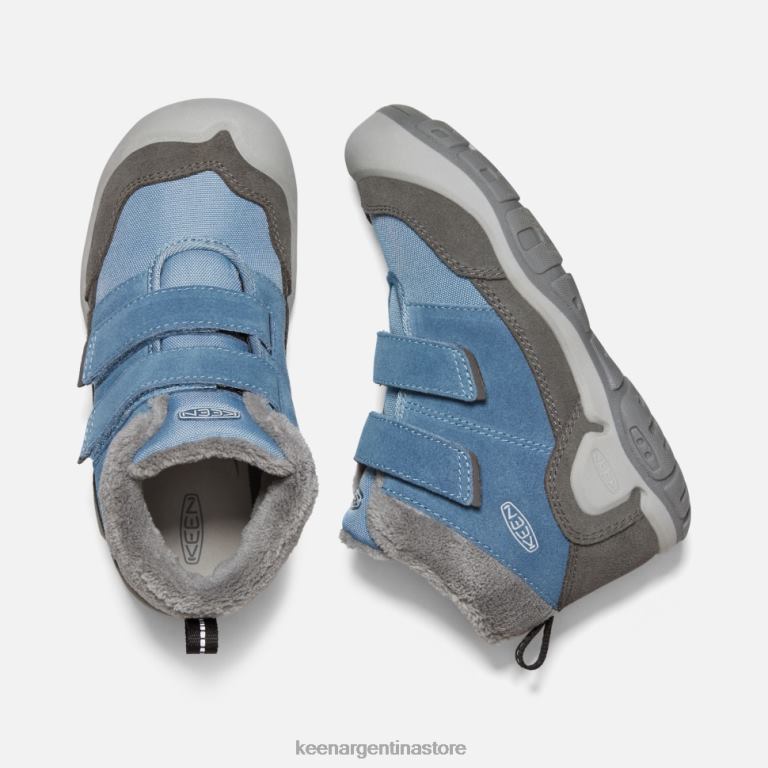 LZZND554 sombra azul imán Keen chukka con doble tira y nudo grande