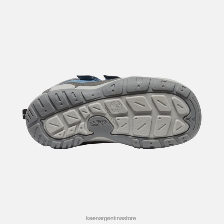 LZZND554 sombra azul imán Keen chukka con doble tira y nudo grande