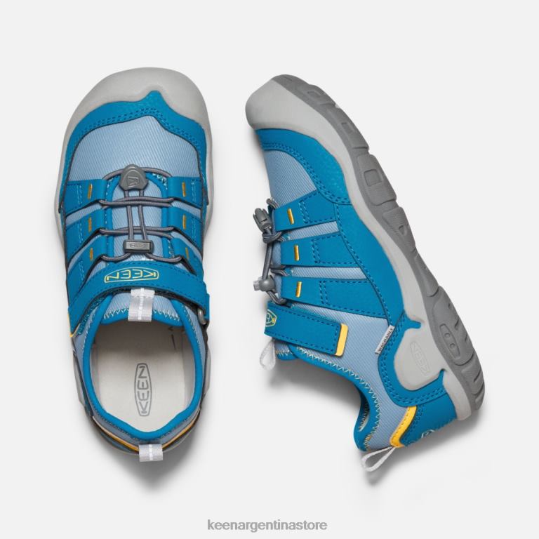 LZZND566 sombra azul-mykonos azul Keen zapatillas huecas con nudo grande