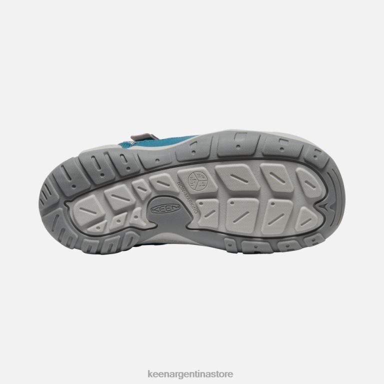 LZZND576 azul legión-gris acero Keen zapatillas huecas con nudo grande