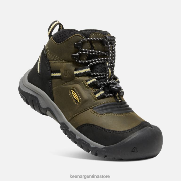LZZND580 cidra oscura oliva oscura Keen Bota impermeable Big 'Ridge Flex