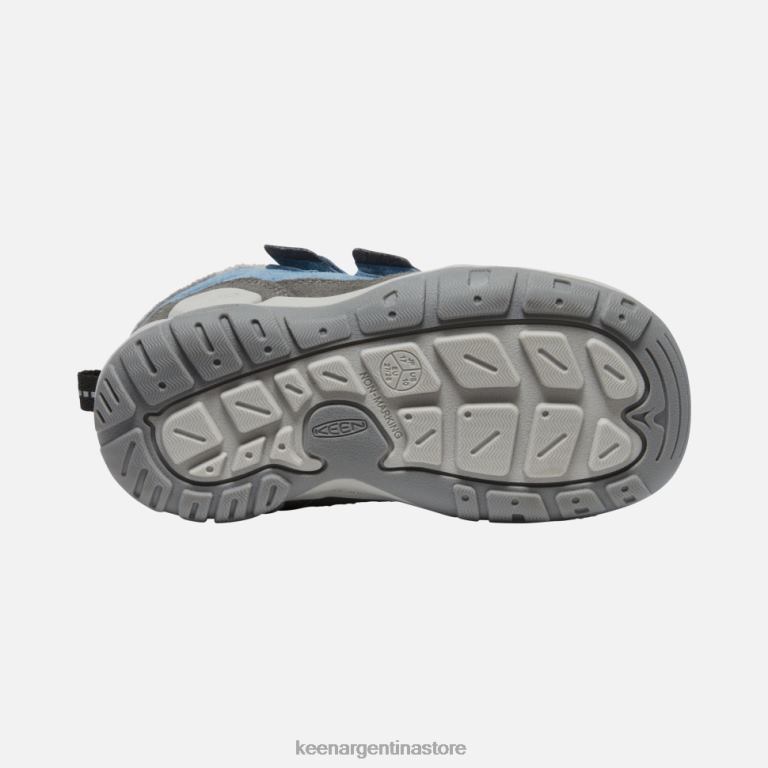 LZZND539 sombra azul imán Keen chukka con doble tira y nudo pequeño