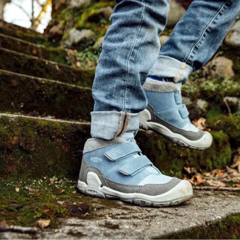LZZND539 sombra azul imán Keen chukka con doble tira y nudo pequeño