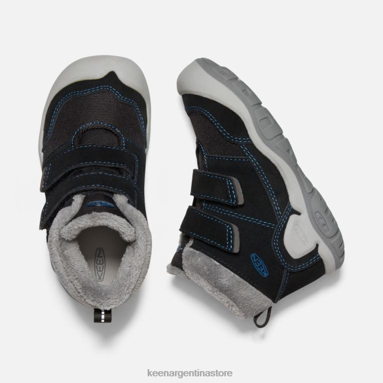 LZZND557 negro-azul mykonos Keen chukka con doble tira y nudo pequeño