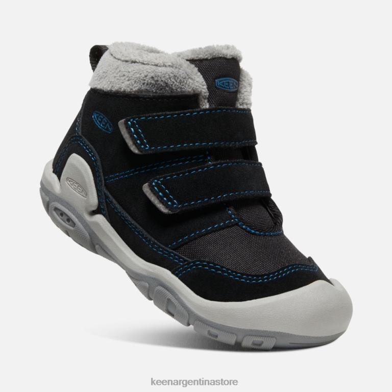 LZZND557 negro-azul mykonos Keen chukka con doble tira y nudo pequeño