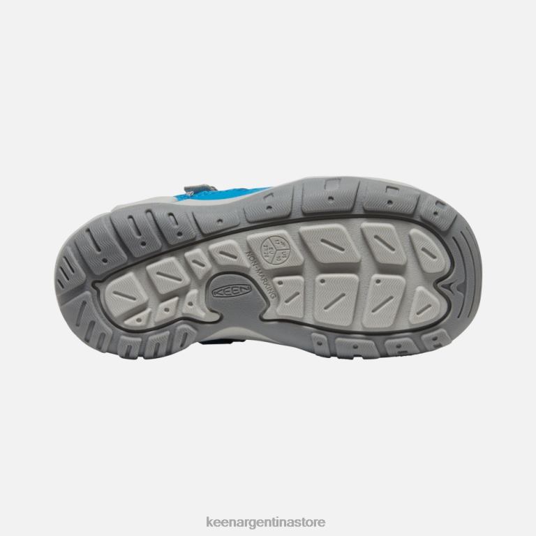 LZZND562 sombra azul-mykonos azul Keen zapatillas pequeñas con nudo hueco
