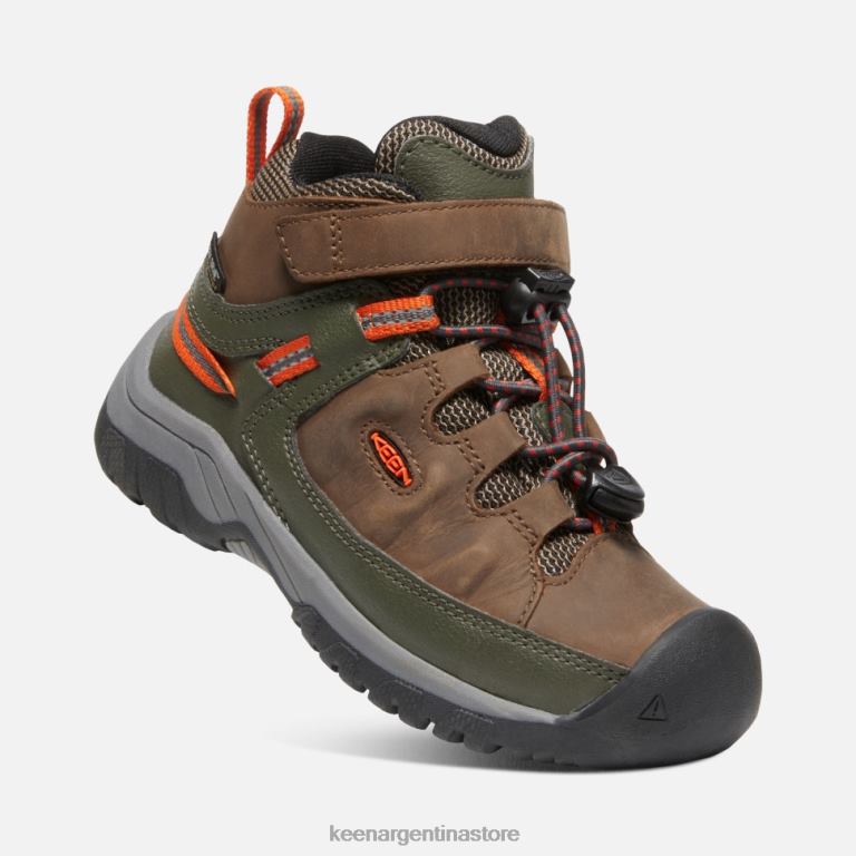 LZZND605 noche oscura tierra-bosque Keen bota impermeable little 'targhee