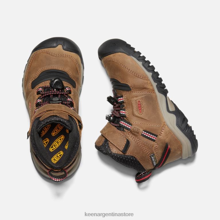 LZZND609 alfombra roja de bisonte Keen bota impermeable little 'ridge flex