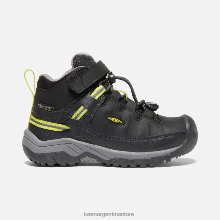 LZZND283 negro-gris acero Keen botas de montaña impermeables targhee para jóvenes