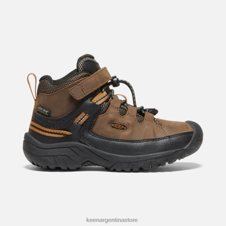 LZZND285 marrón dorado tierra oscuro Keen botas de montaña impermeables targhee para jóvenes